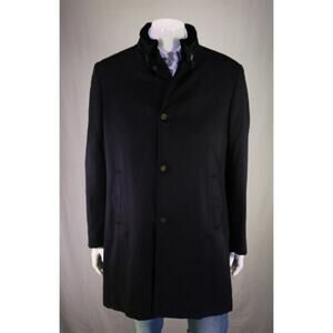 Bilancioni $39,000 Black 100% Vicuna Overcoat w/ Fur Collar Men's Eu 58 - US 48